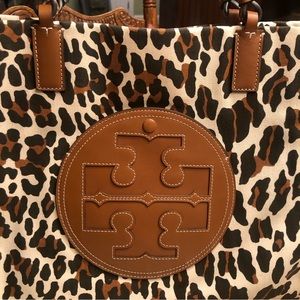 Tory Burch Ella Leopard Canvas Tote Bag💗💗💗 Excellent Used Condition.